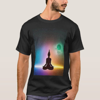 T-shirt Yoga Girl Female Sun Salutation Meditation Chakra 