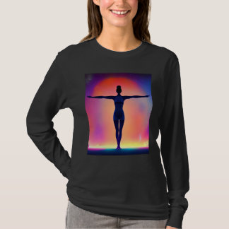 T-shirt Yoga Girl Female Sun Salutation Meditation Chakra