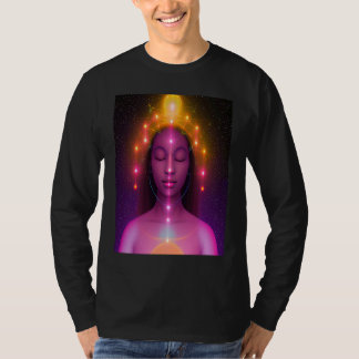 T-shirt Yoga Girl Female Sun Salutation Meditation Chakra 