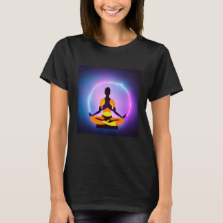 T-shirt Yoga Girl Female Sun Salutation Meditation Chakra 