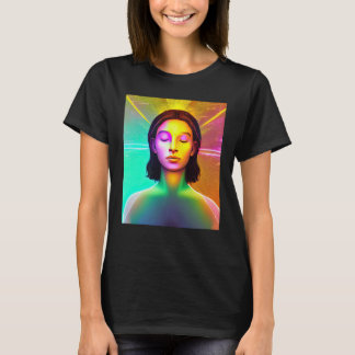T-shirt Yoga Girl Female Sun Salutation Meditation Chakra 