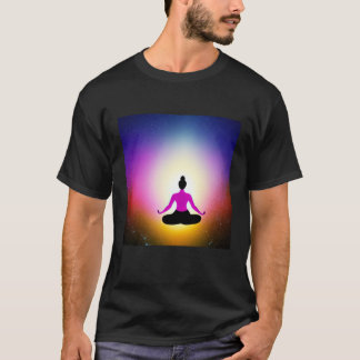 T-shirt Yoga Girl Female Sun Salutation Meditation Chakra