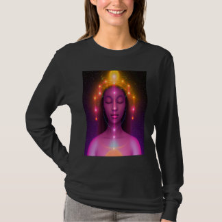 T-shirt Yoga Girl Female Sun Salutation Meditation Chakra 