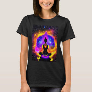 T-shirt Yoga Girl Female Sun Salutation Meditation Chakra