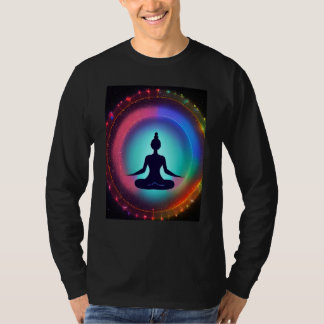 T-shirt Yoga Girl Female Sun Salutation Meditation Chakra