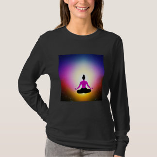 T-shirt Yoga Girl Female Sun Salutation Meditation Chakra