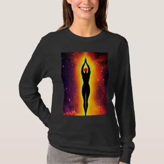 T-shirt Yoga Girl Female Sun Salutation Meditation Chakra 