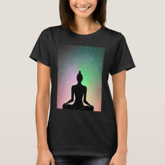 T-shirt Yoga Girl Female Sun Salutation Meditation Chakra