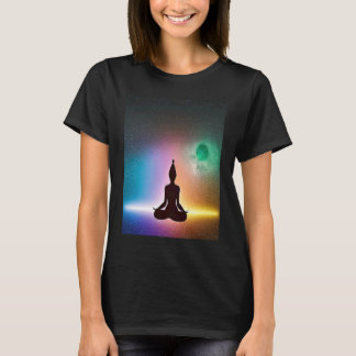 T-shirt Yoga Girl Female Sun Salutation Meditation Chakra 