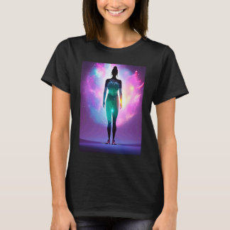 T-shirt Yoga Girl Female Sun Salutation Meditation Chakra