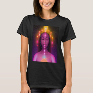 T-shirt Yoga Girl Female Sun Salutation Meditation Chakra 