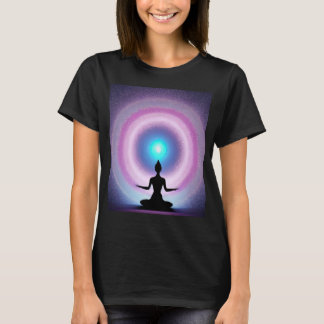 T-shirt Yoga Girl Femme Sun Salutation Méditation Chakra