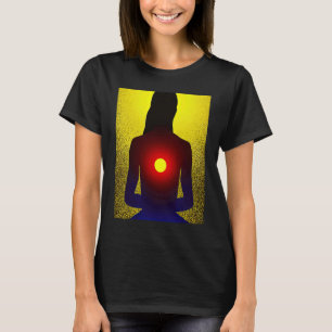 T-shirt Yoga Girl Femme Sun Salutation Méditation Chakra