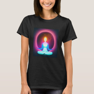 T-shirt Yoga Girl Femme Sun Salutation Méditation Chakra