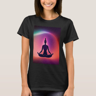 T-shirt Yoga Girl Femme Sun Salutation Méditation Chakra