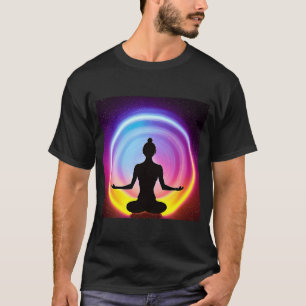 T-shirt Yoga Girl Femme Sun Salutation Méditation Chakra