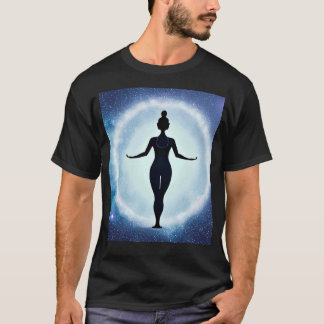 T-shirt Yoga Girl Femme Sun Salutation Méditation Chakra