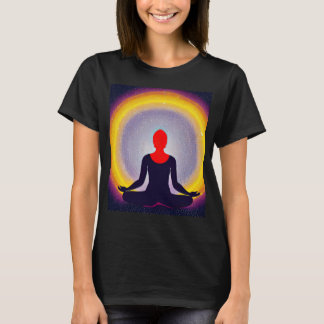 T-shirt Yoga Girl Femme Sun Salutation Méditation Chakra