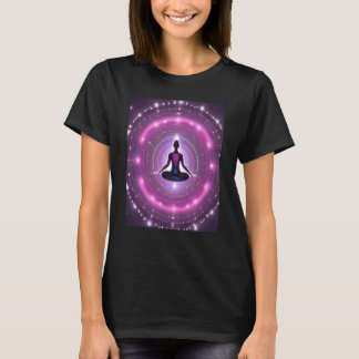 T-shirt Yoga Girl Femme Sun Salutation Méditation Chakra