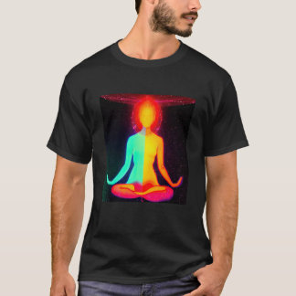 T-shirt Yoga Girl Femme Sun Salutation Méditation Chakra