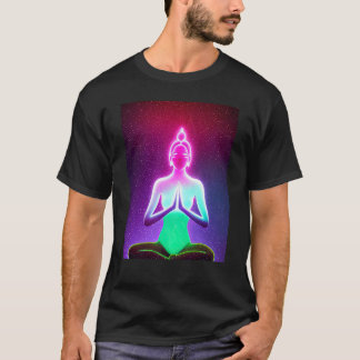T-shirt Yoga Girl Femme Sun Salutation Méditation Chakra
