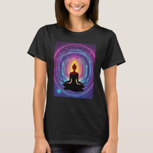 T-shirt Yoga Girl Femme Sun Salutation Méditation Chakra