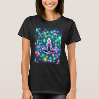 T-shirt Yoga Girl Femme Sun Salutation Méditation Chakra