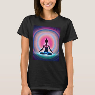 T-shirt Yoga Girl Femme Sun Salutation Méditation Chakra