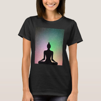 T-shirt Yoga Girl Femme Sun Salutation Méditation Chakra