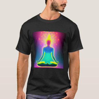 T-shirt Yoga Girl Femme Sun Salutation Méditation Chakra