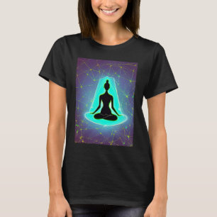 T-shirt Yoga Girl Femme Sun Salutation Méditation Chakra