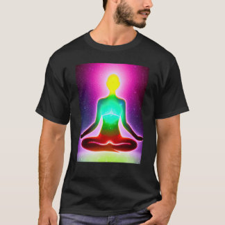 T-shirt Yoga Girl Femme Sun Salutation Méditation Chakra