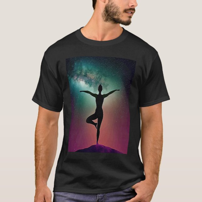 T-shirt Yoga Girl Femme Sun Salutation Méditation Chakra (Devant)