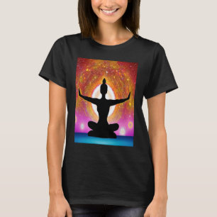 T-shirt Yoga Girl Femme Sun Salutation Méditation Chakra