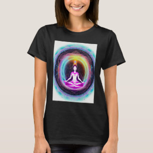 T-shirt Yoga Girl Femme Sun Salutation Méditation Chakra