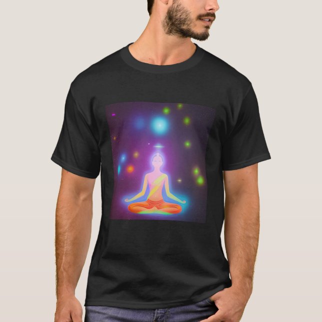 T-shirt Yoga Girl Femme Sun Salutation Méditation Chakra (Devant)