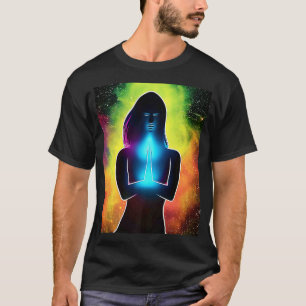 T-shirt Yoga Girl Femme Sun Salutation Méditation Chakra