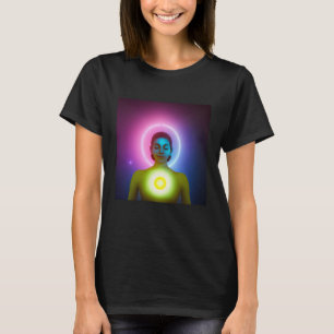 T-shirt Yoga Girl Femme Sun Salutation Méditation Chakra