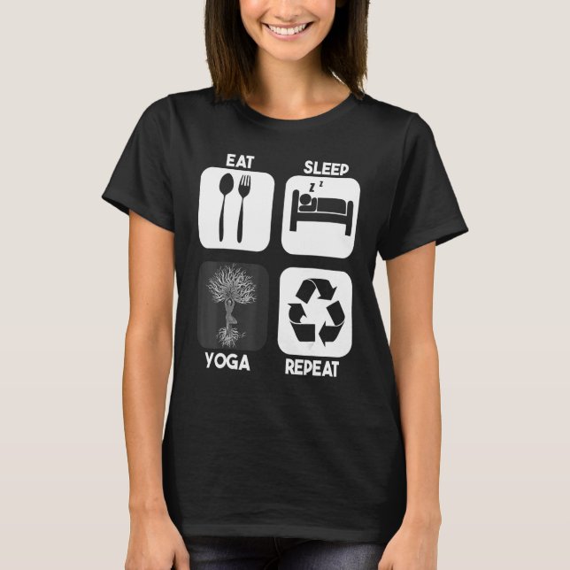 T-shirt Yoga Gym Fitness Méditation Musique Exercice (Devant)