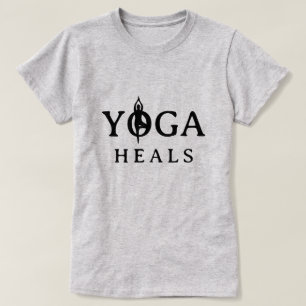 T-shirt Yoga Heals avec silhouette de pose d'arbre