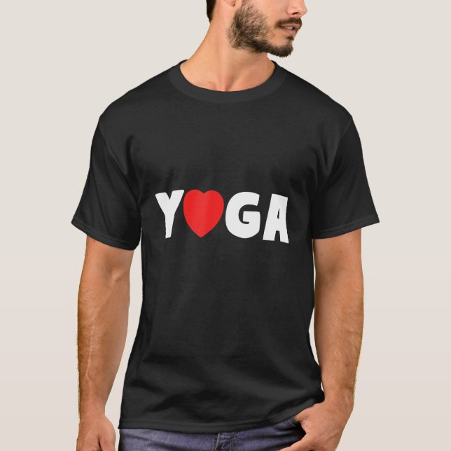 T-shirt Yoga Heart Love Yogi Fitness (Devant)