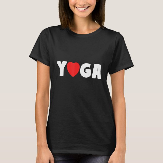 T-shirt Yoga Heart Love Yogi Fitness (Devant)