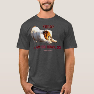 T-shirt Yoga Im so Down chien anglais Bulldog Yoga 