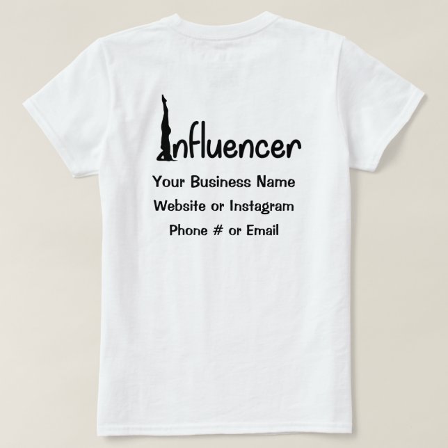 T-shirt Yoga Influencer (Design dos)