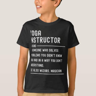 T-shirt Yoga Instructor Definition Shirts Funny Job Title