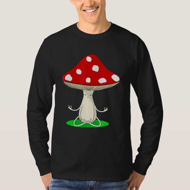 T-shirt Yoga Instructor Mushroom Collector Mycology Fitnes (Devant)