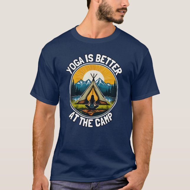 T-shirt Yoga is better at the camp gift (Devant)