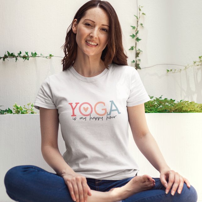 T-shirt Yoga is my Happy Hour (Créateur téléchargé)