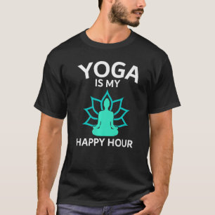 T-shirt Yoga Is My Happy Hour Guru Sport Workout USA For M