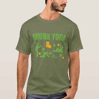 T-shirt Yoga ivre Joyeux St. Patricks Day Irlandais Drôle 